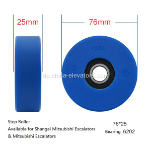 J622000C202 76mm Stiefrolle für Mitsubishi -Rolltreppen 76*25*6202